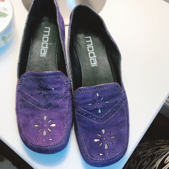 Purple suede flats - Picture 3 of 6